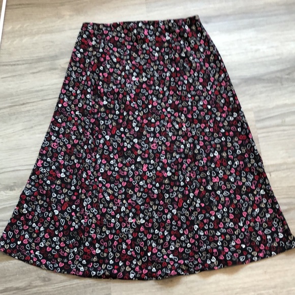 Loft Heart Side Slit Midi Skirt - Picture 8 of 8